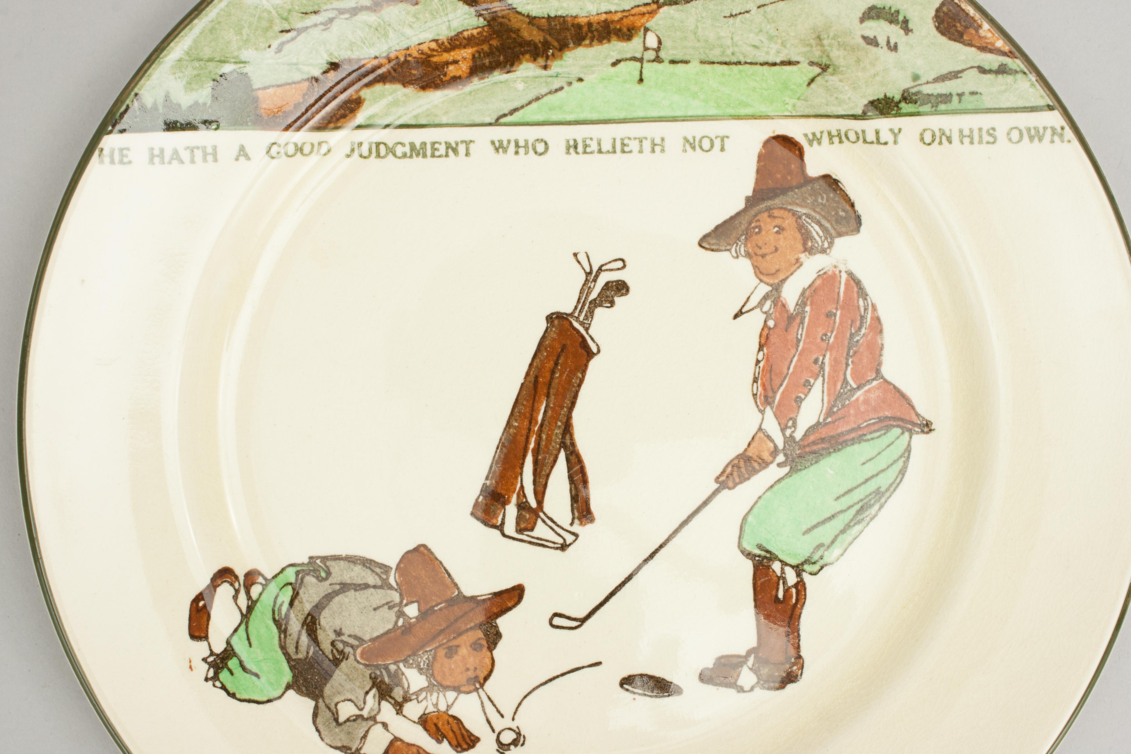 Royal Doulton Golf Plate, Series Ware In Good Condition For Sale In Oxfordshire, GB