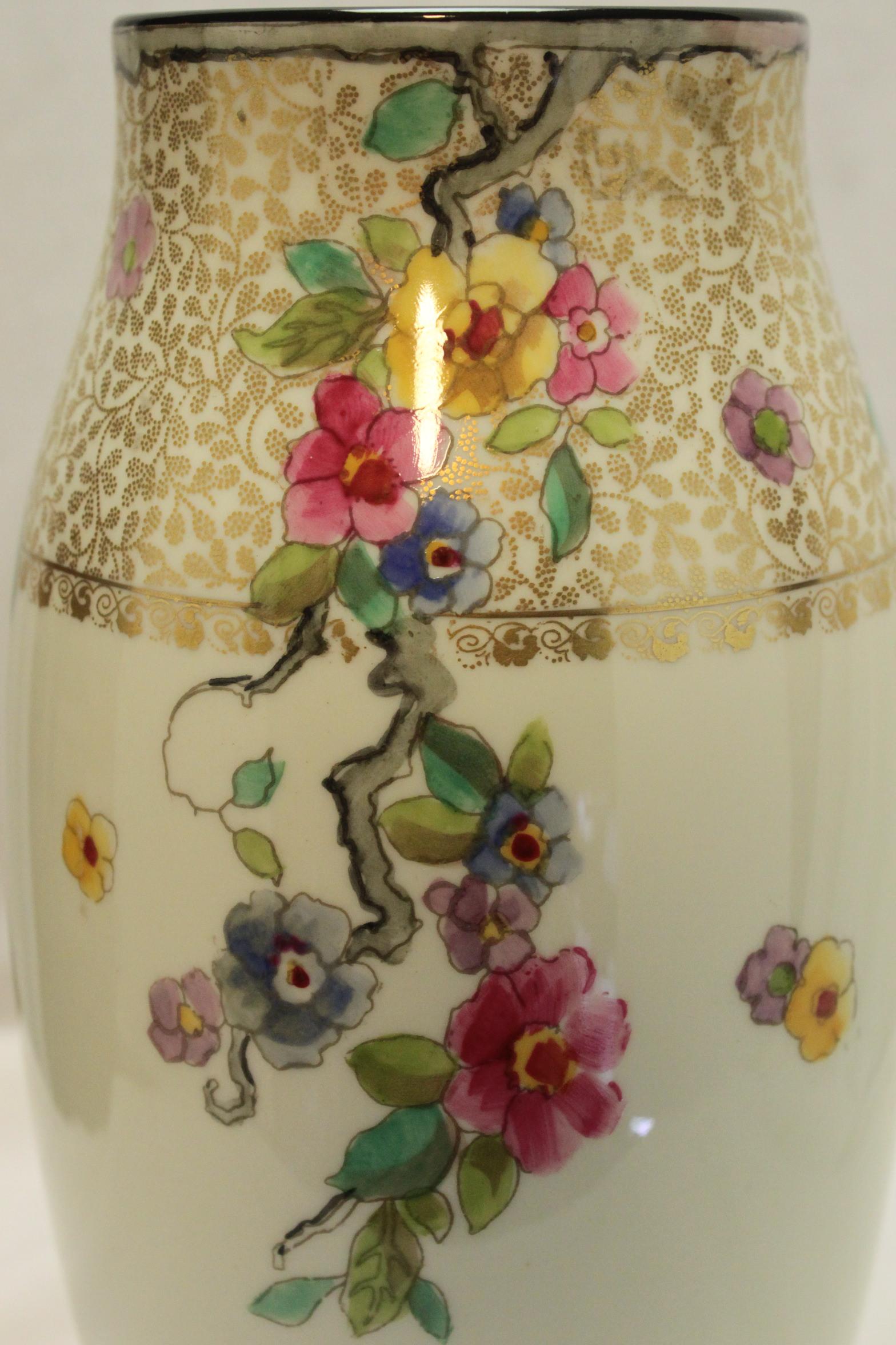 Other Royal Doulton hand coloured porcelain vase For Sale