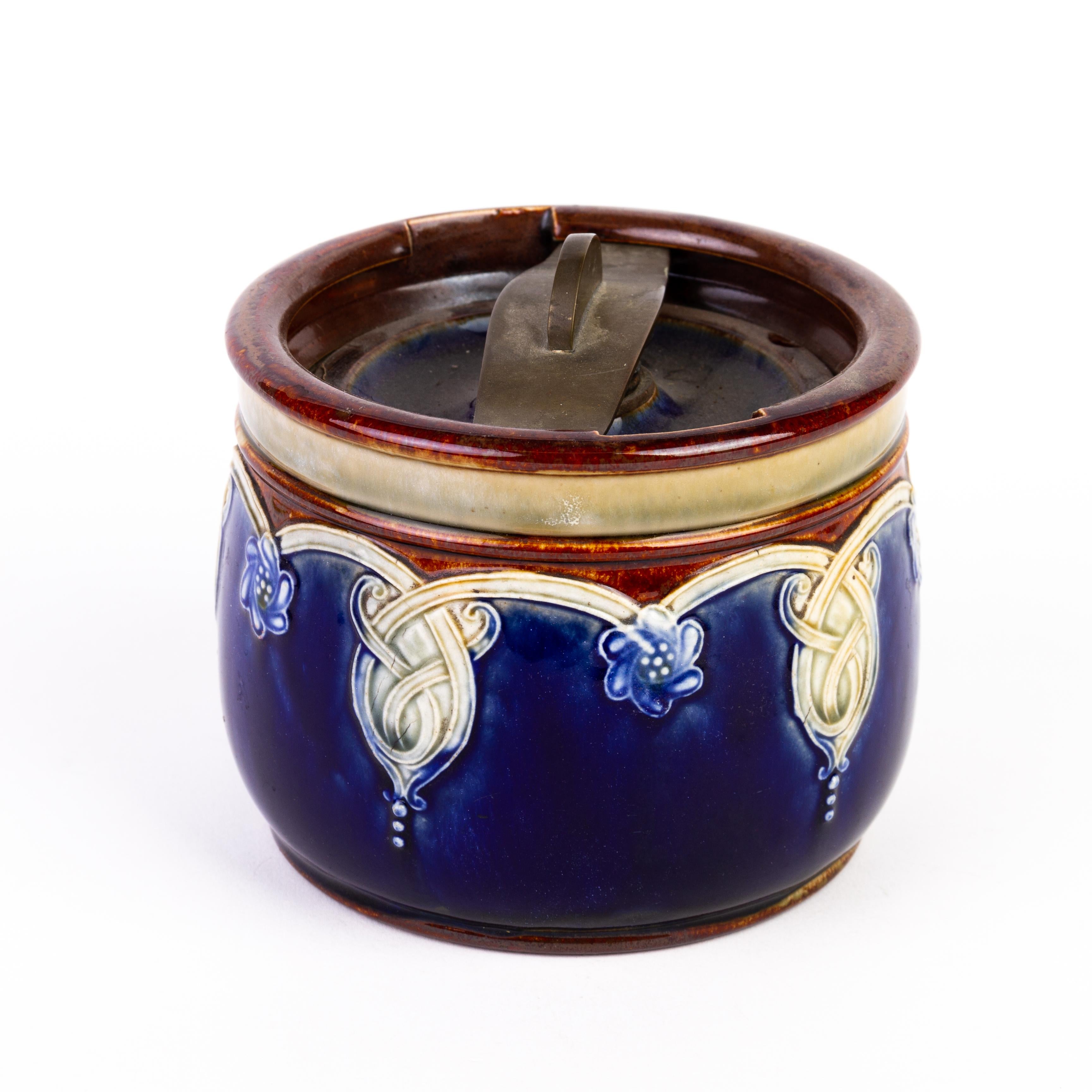 20th Century Royal Doulton Lambeth Ceramic Tobacco Jar 