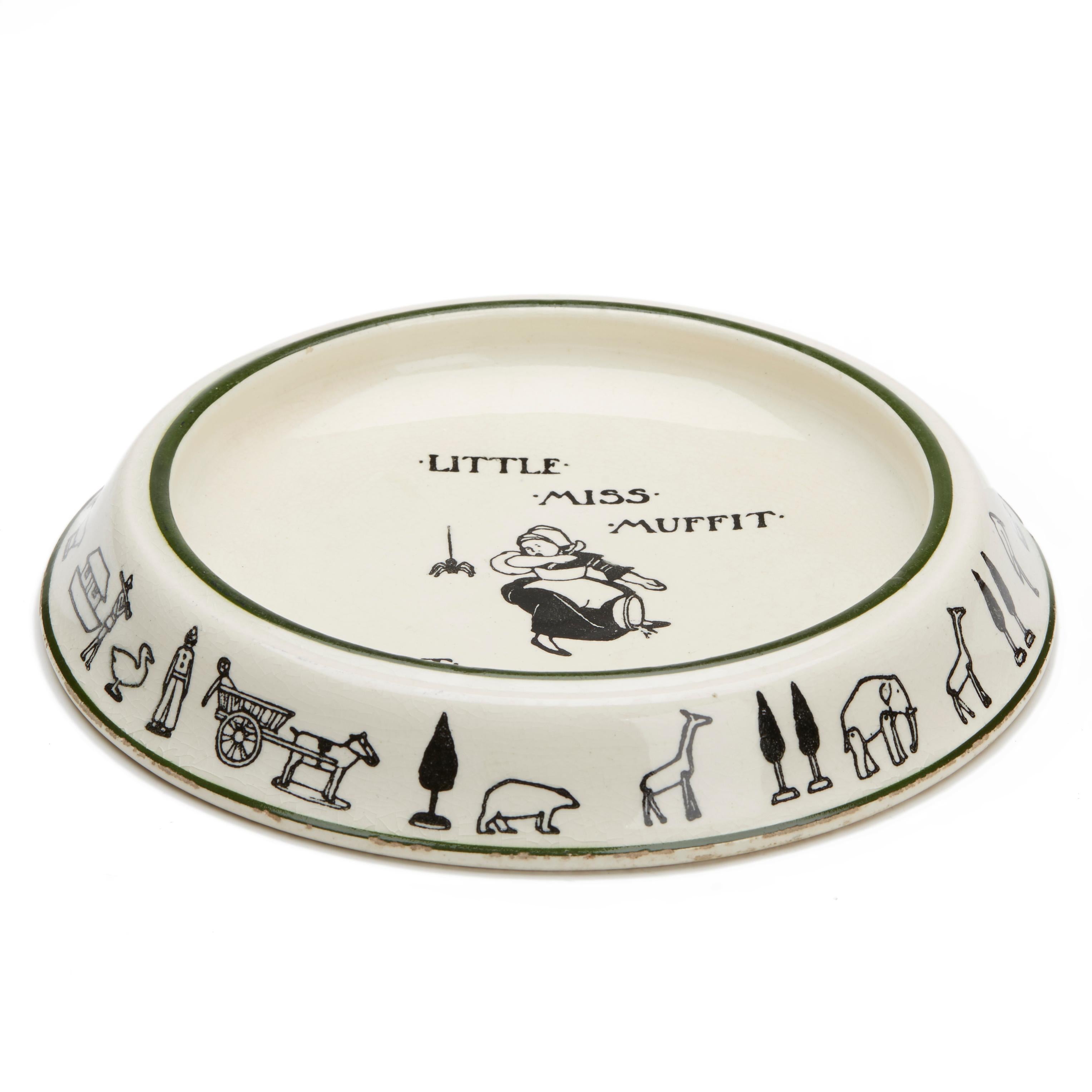 Anglais Royal Doulton Little Miss Muffit Nursery Childs Ceramic Bowl (bol en céramique pour enfants) en vente