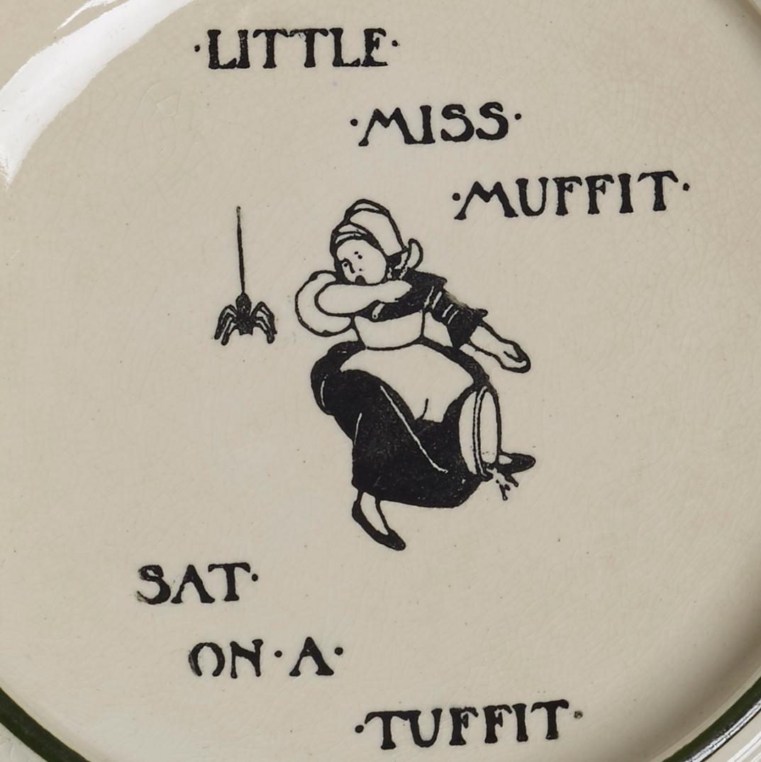 Early 20th Century Royal Doulton Little Miss Muffit Nursery Childs Ceramic Bowl For Sale