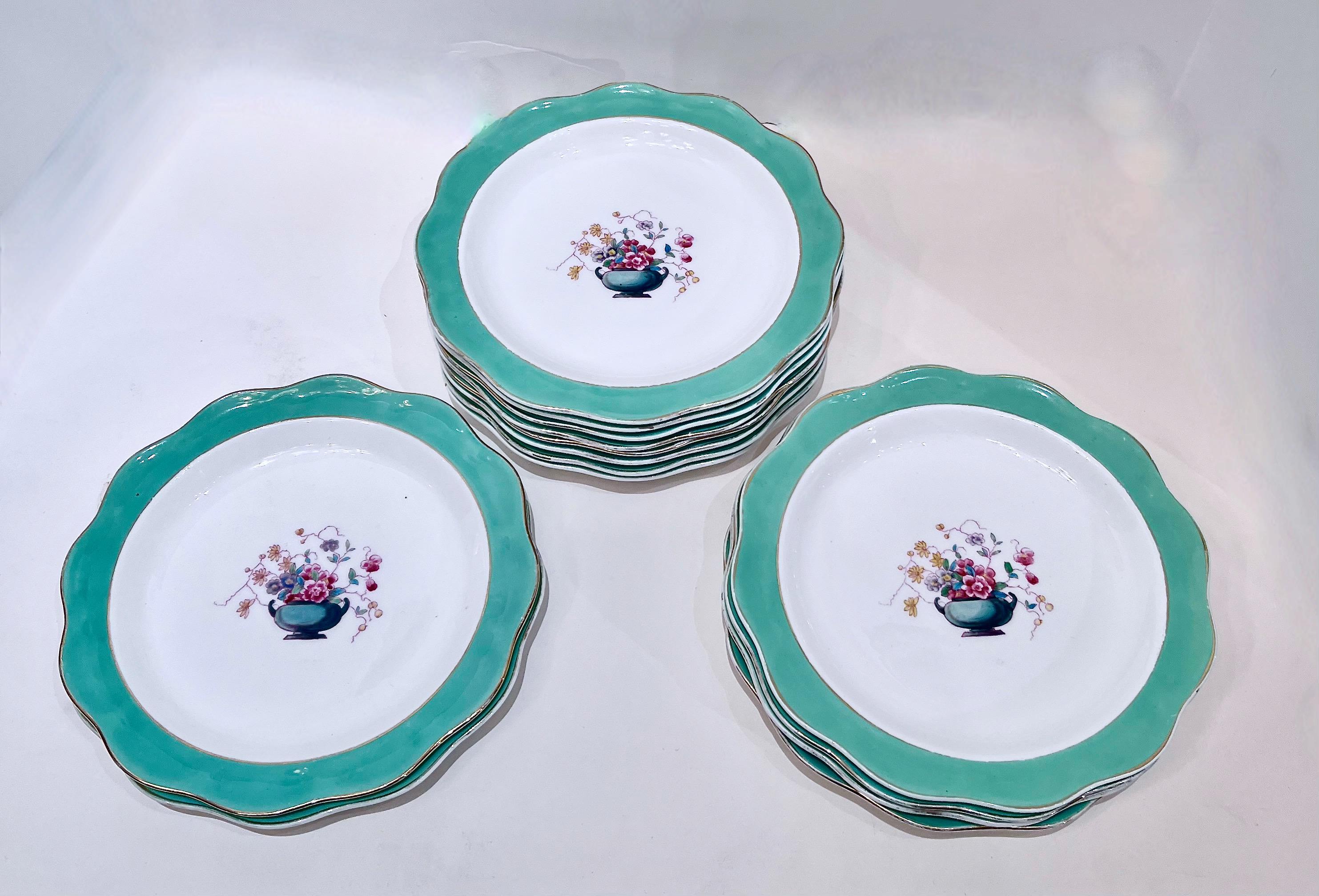 Art Deco Royal Doulton Luncheon Plates, Set of 14 For Sale