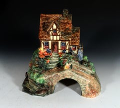 Royal Doulton Pastille Pottery Bastiile Burner Tudor Watermill and Cottage