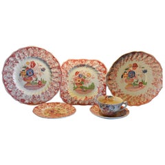 Royal Doulton Pomeroy Red Multi-Color Center Design China