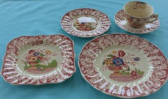 Royal Doulton Pomeroy Red Multi-Color Center Design China
