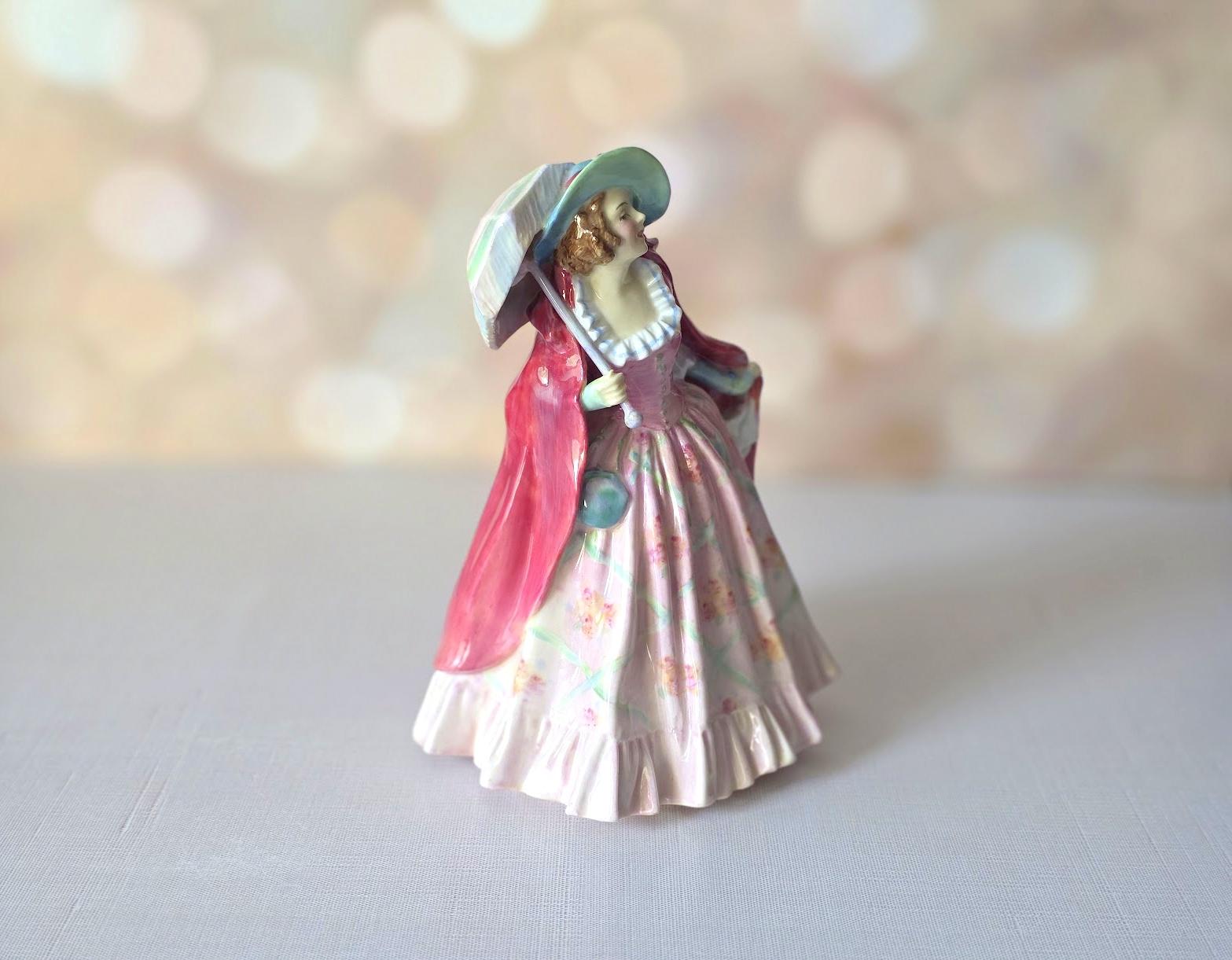 Royal Doulton Porzellanfigur Mirabel Rosa (Art déco) im Angebot