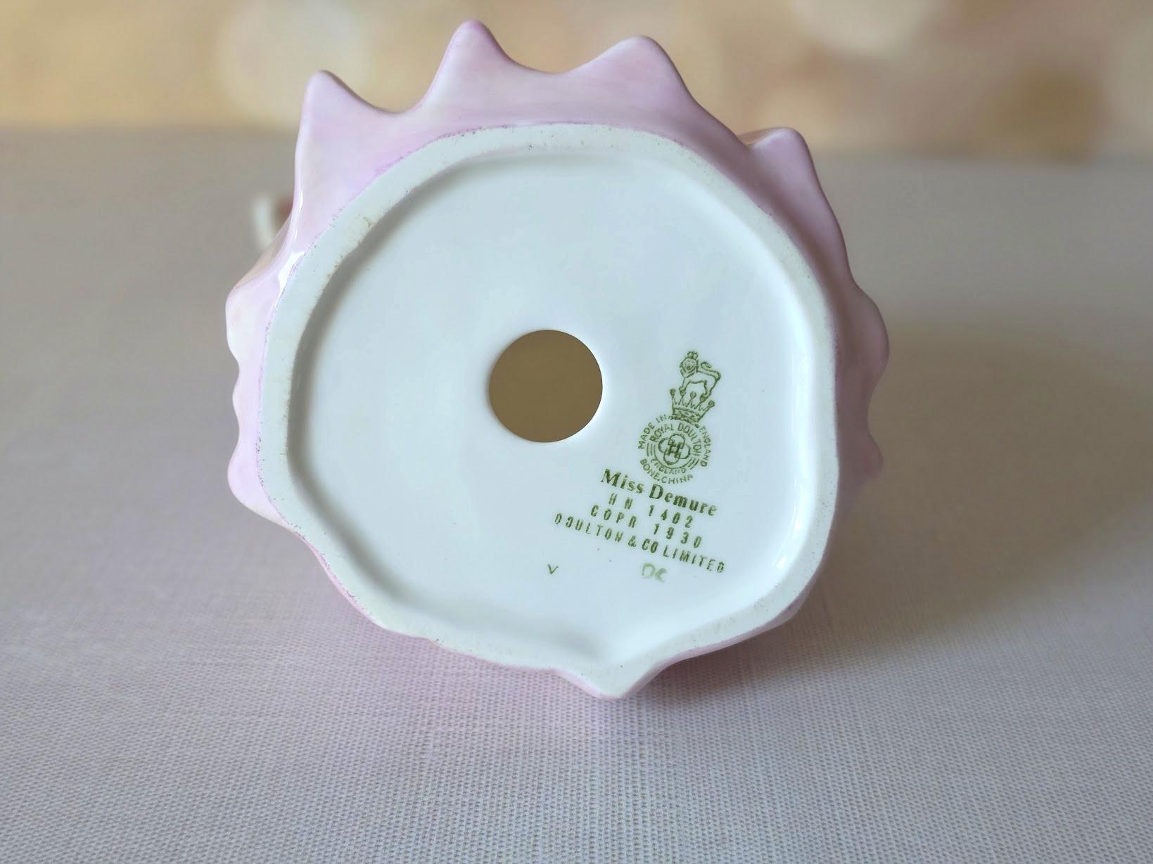 Royal Doulton Porcelain Figurine Miss Demure For Sale 3