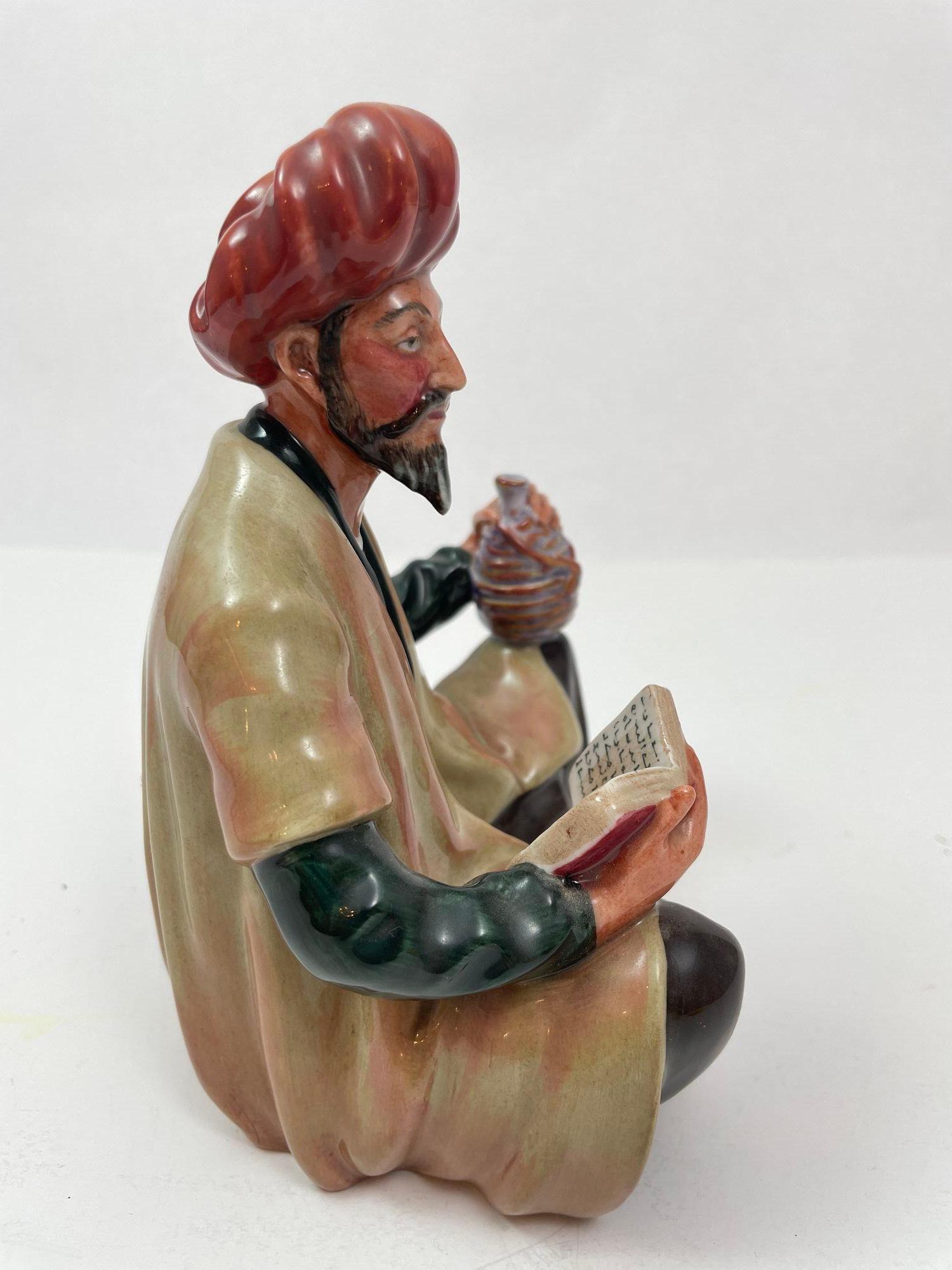 Royal Doulton Porcelain Figurine “Omar Khayyam” Persian Scholar 1964 In Good Condition For Sale In North Hollywood, CA