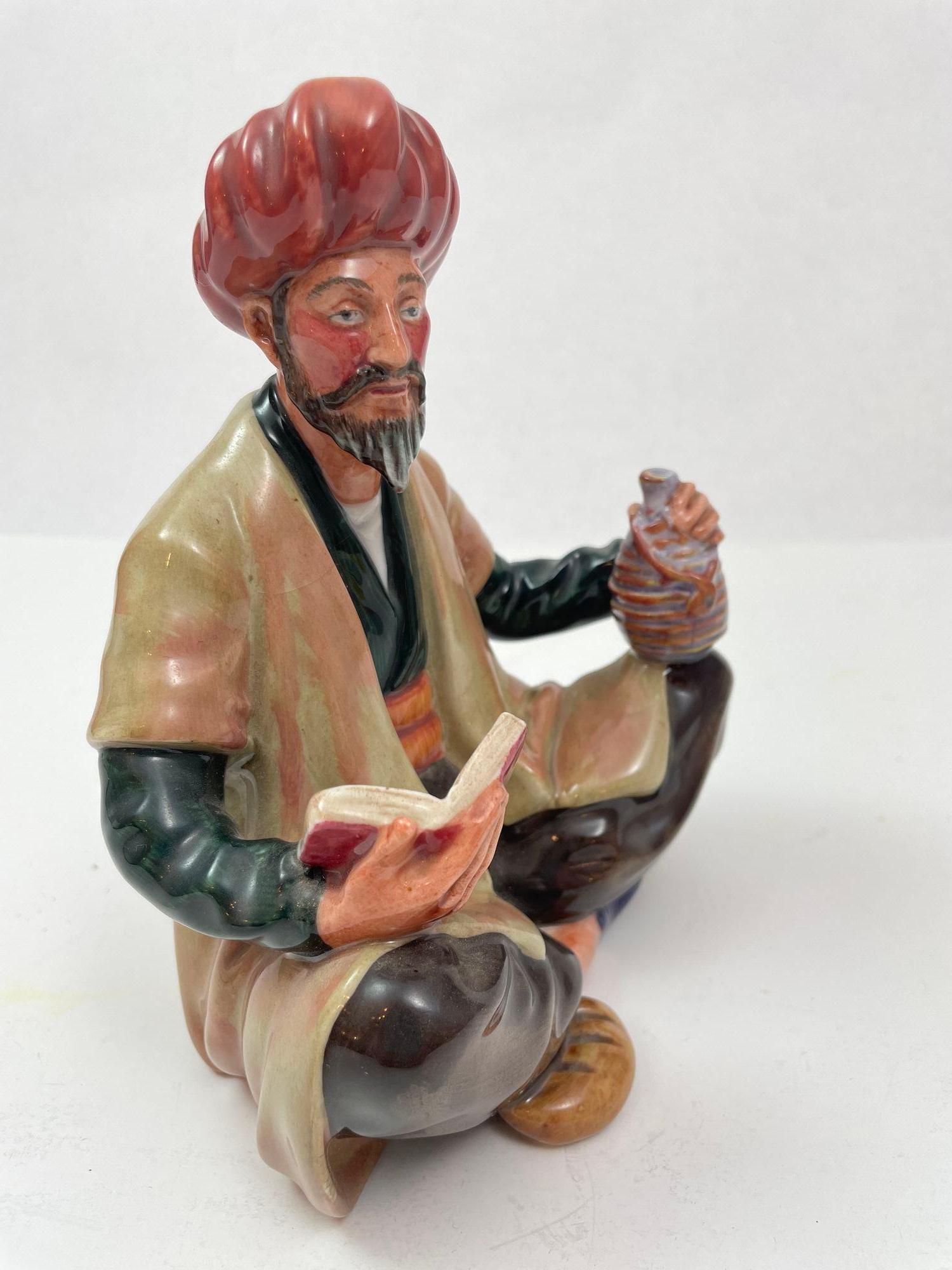 20th Century Royal Doulton Porcelain Figurine “Omar Khayyam” Persian Scholar 1964 For Sale