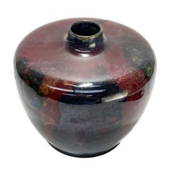 Royal Doulton Porcelain Sung Ware Noke Flambe Vase by Fred Allen, Early 20th C