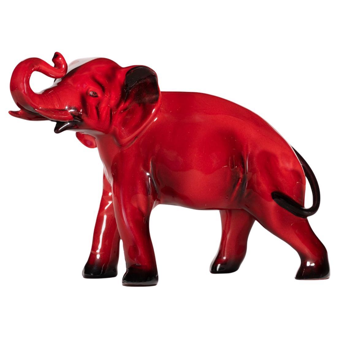 Royal Doulton Red Flambe Porcelain Figurine "ELEPHANT"