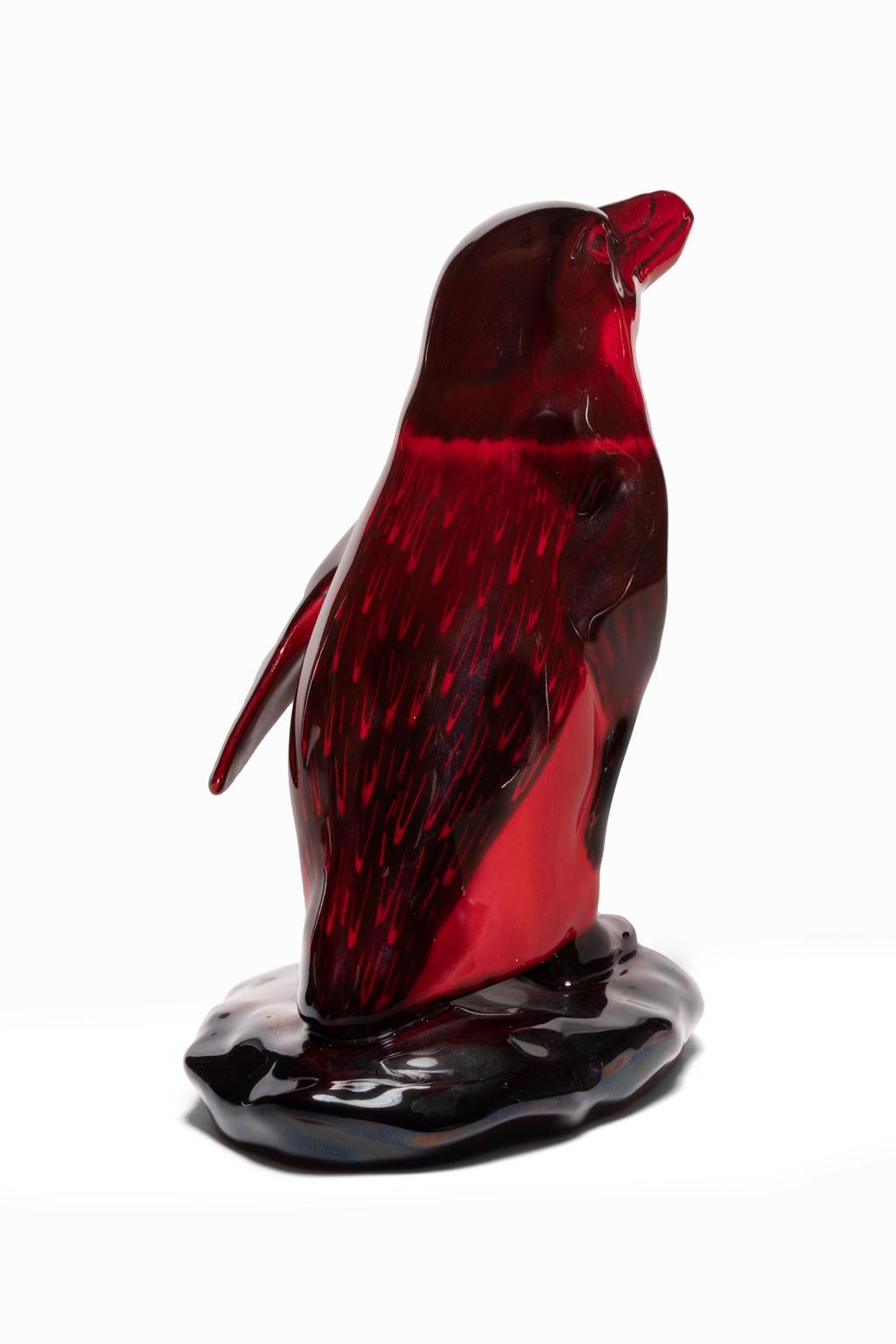 Glazed  Royal Doulton Red Flambe Porcelain Figurine 