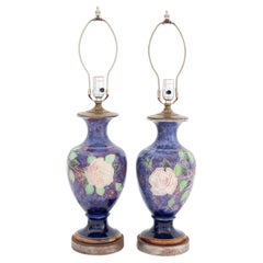 Royal Doulton "Rose" Stoneware Vases as Lamps, 2
