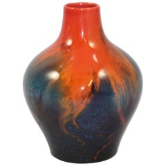 Royal Doulton Sung Flambé Bulbous Vase by Fred Moore