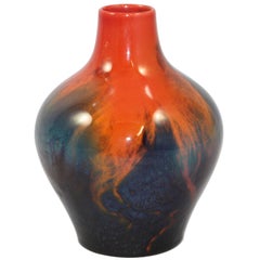 Royal Doulton Sung Flambé Bulbous Vase by Fred Moore
