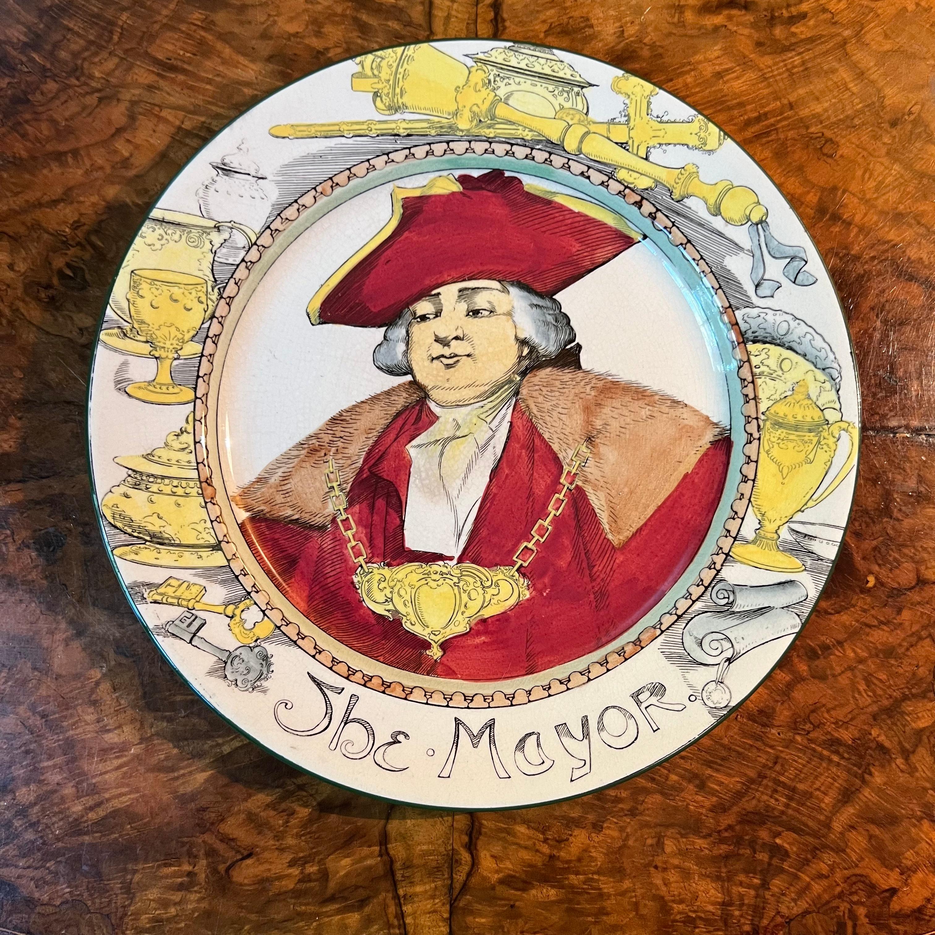 Print of the Mayor this is part of the professional collection, there is some ware to print and crazing to plate.

Circa: 1950s

Material: Porcelain 

Country Of Origin: England 

Measurements: 2cm high, 26cm diameter 

Postage via Australia Post