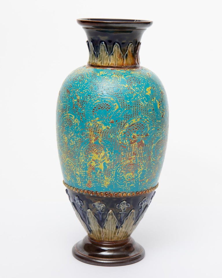 Royal Doulton Vintage Vase Enameled Base For Sale at 1stDibs