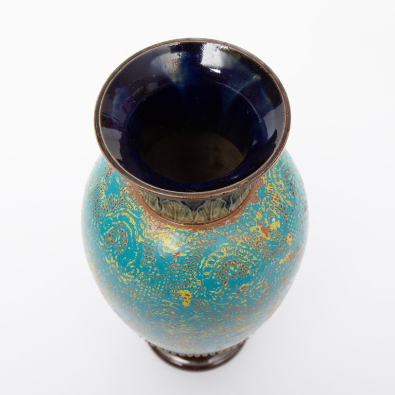 Royal Doulton Vintage Vase Enameled Base For Sale at 1stDibs