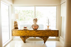 Royal Dresser, Handcrafted by Rafael Calvo using Pecky Cypress and Gold Leaf