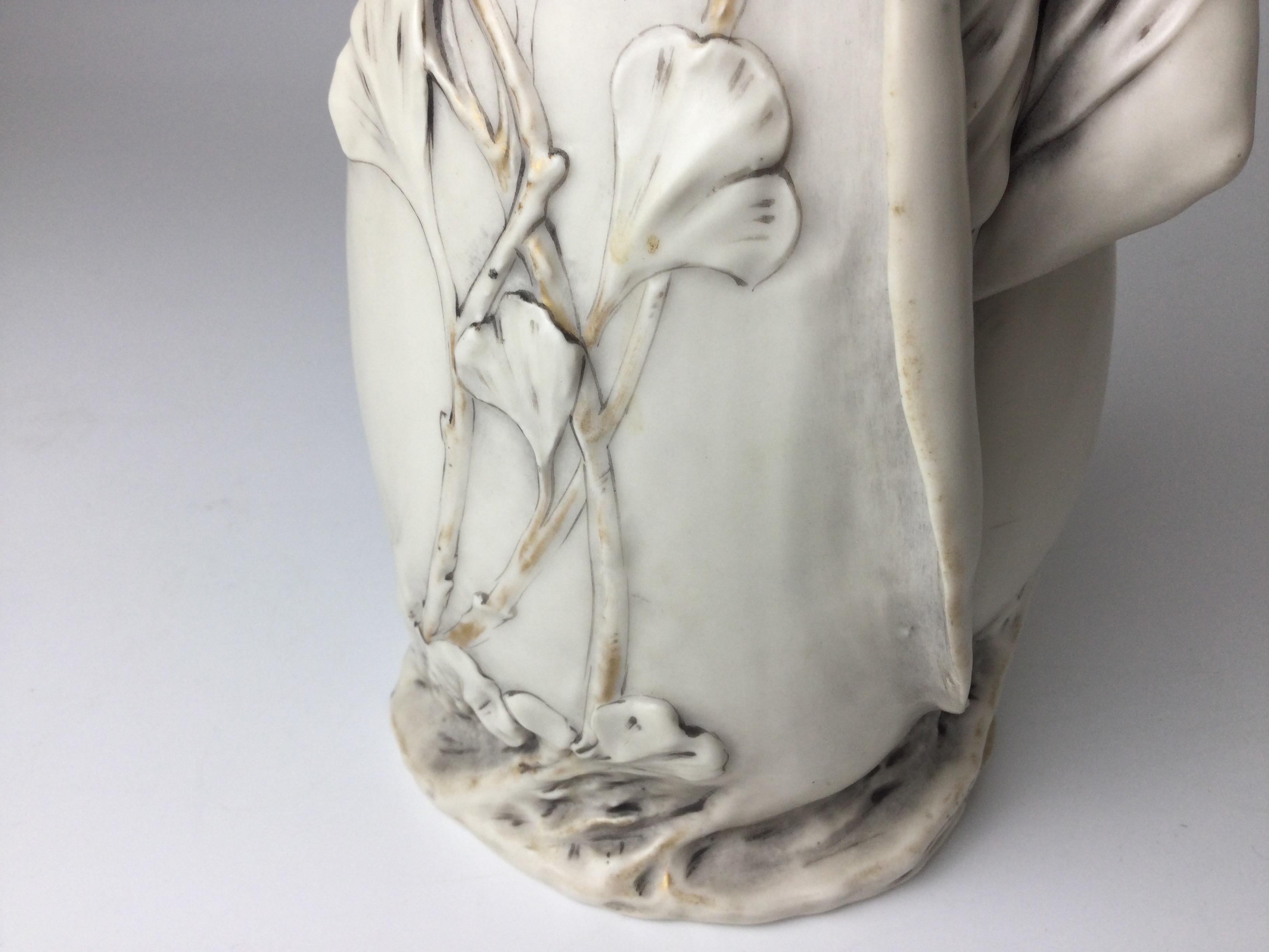 Royal Dux Art Nouveau Vase with Woman 2