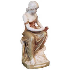 Antique Royal Dux Bohemia Large Porcelain Sculpture, 1900s