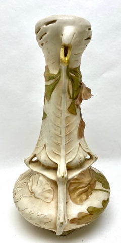 Royal Dux Bohemia Pair of Organically Shaped Vases with Factory Stamp