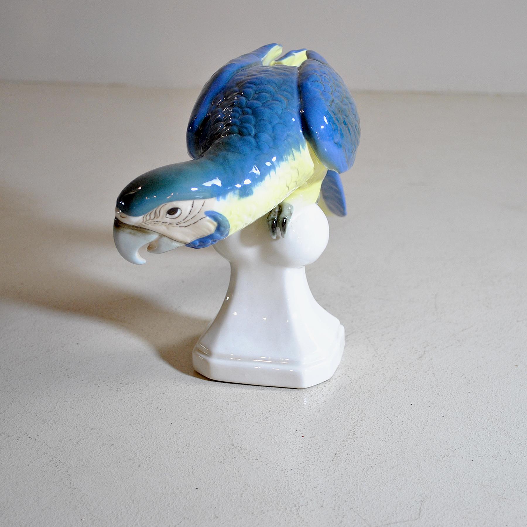 Slovak Royal Dux Ceramic Exotic Parrot For Sale