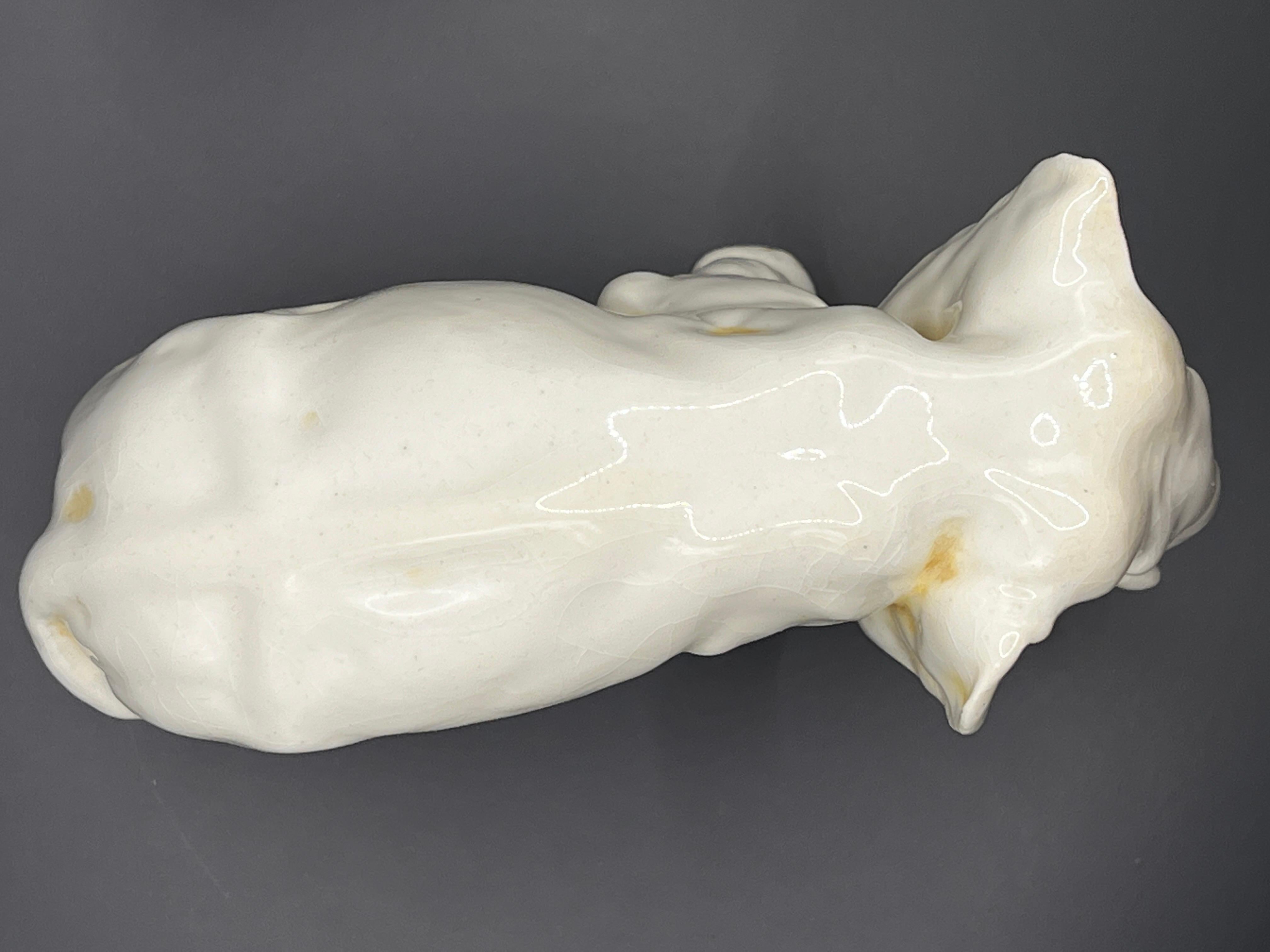 Royal Dux Chine de Blanc Éléphant Figurine, Bohemia 1930ies In Good Condition For Sale In Basel, BS