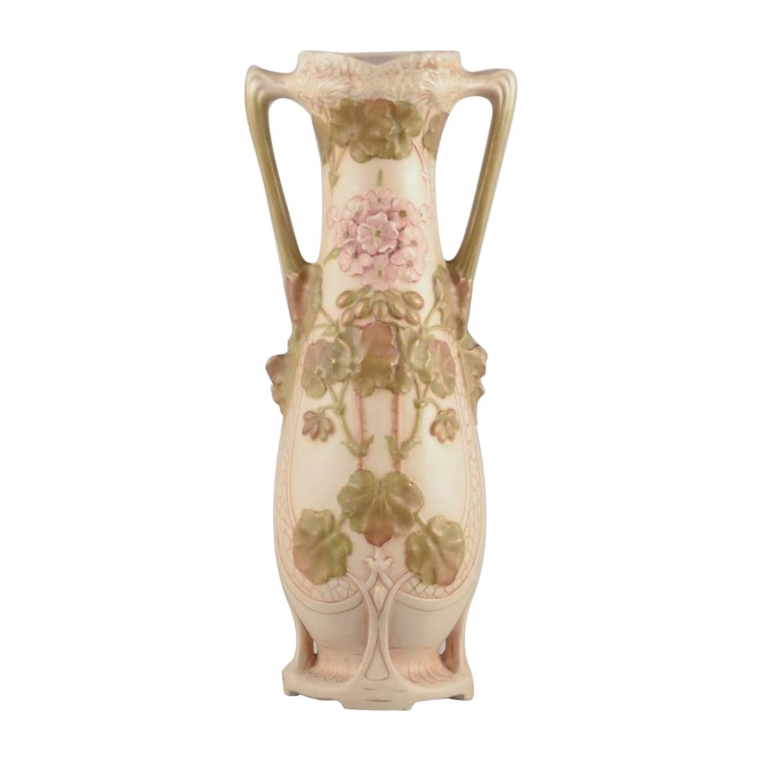 Royal Dux, République tchèque Vase Colossal Art Nouveau en porcelaine