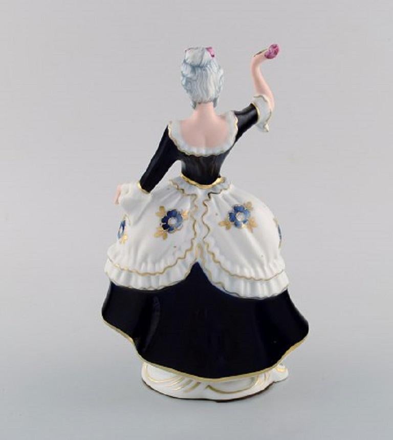 Czech Royal Dux, Dancing Woman in Porcelain, 1940s For Sale