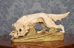 Figura Royal Dux de un setter