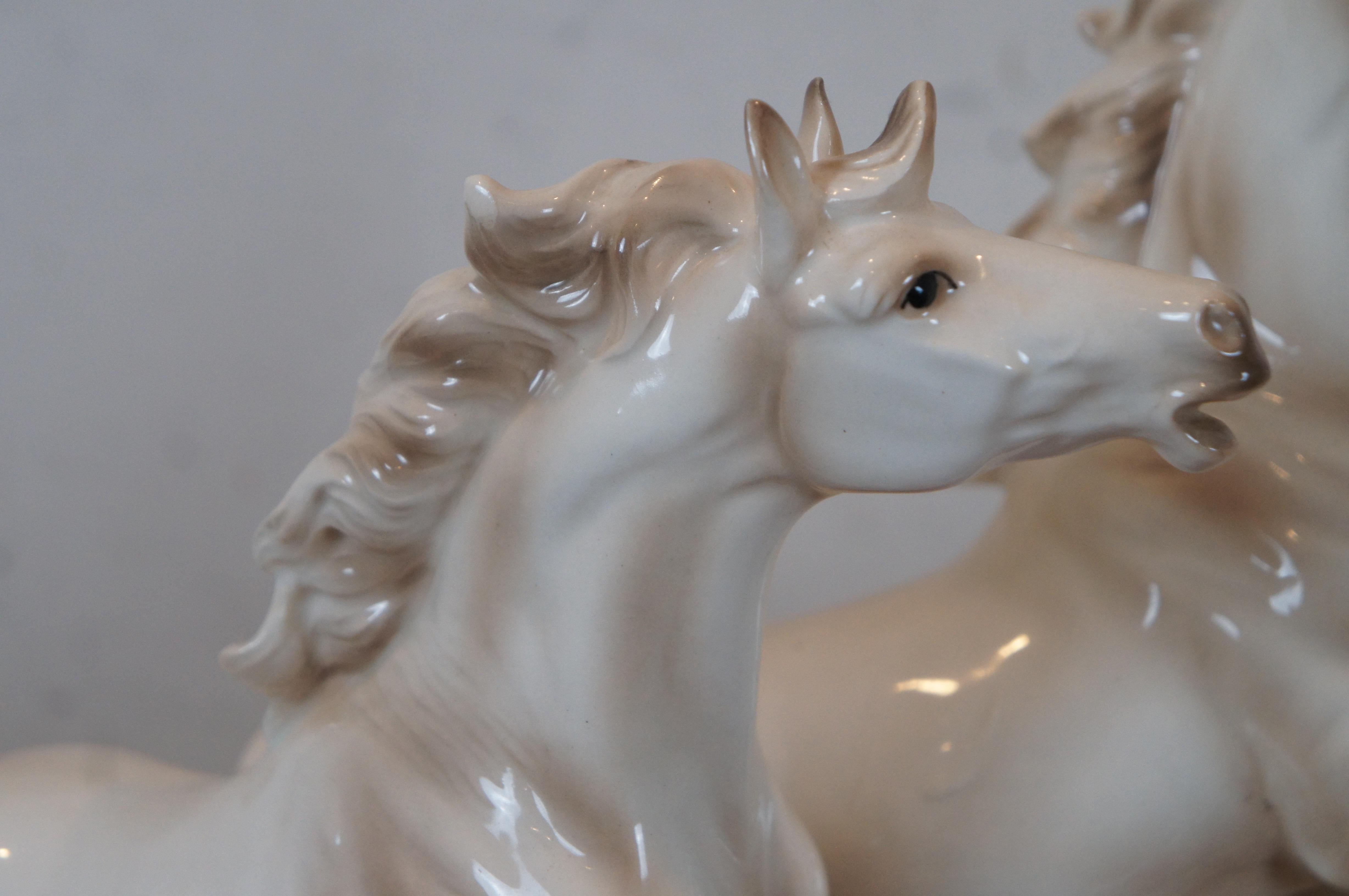 Royal Dux J. Stewarle Czech Porcelain Equestrian Horse Stallion Sculpture 5