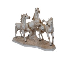 Royal Dux J. Stewarle Czech Porcelain Equestrian Horse Stallion Sculpture