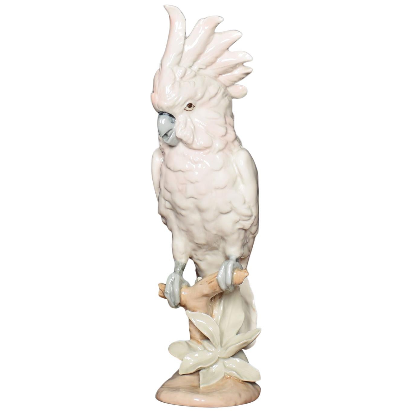 Royal Dux Porcelain Figure of a Cockatoo