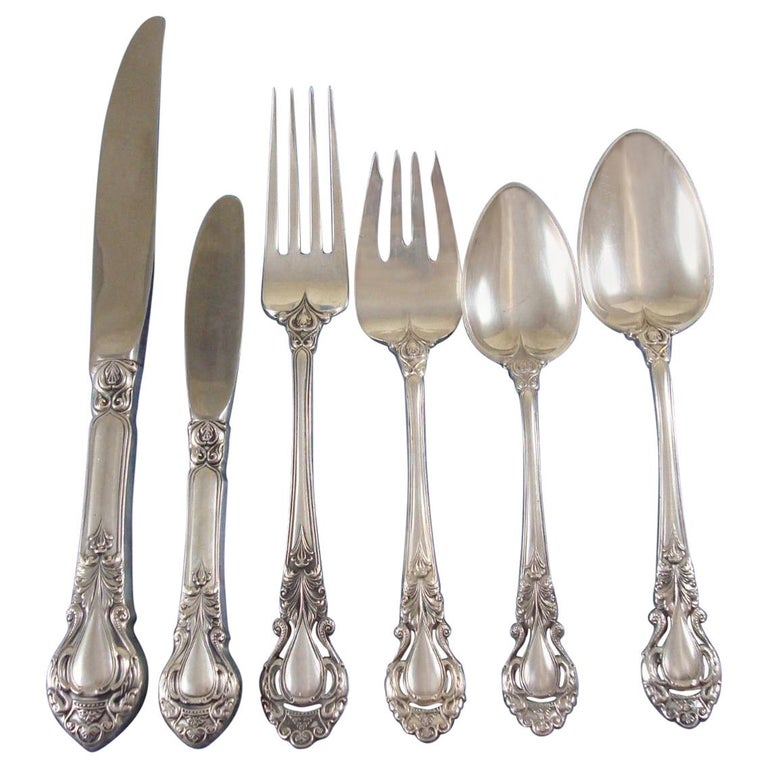 Royal Dynasty by Kirk Stieff Sterling Silver Flatware Service Set 54 Pieces  For Sale at 1stDibs | kirk stieff silver, kirk stieff stainless flatware