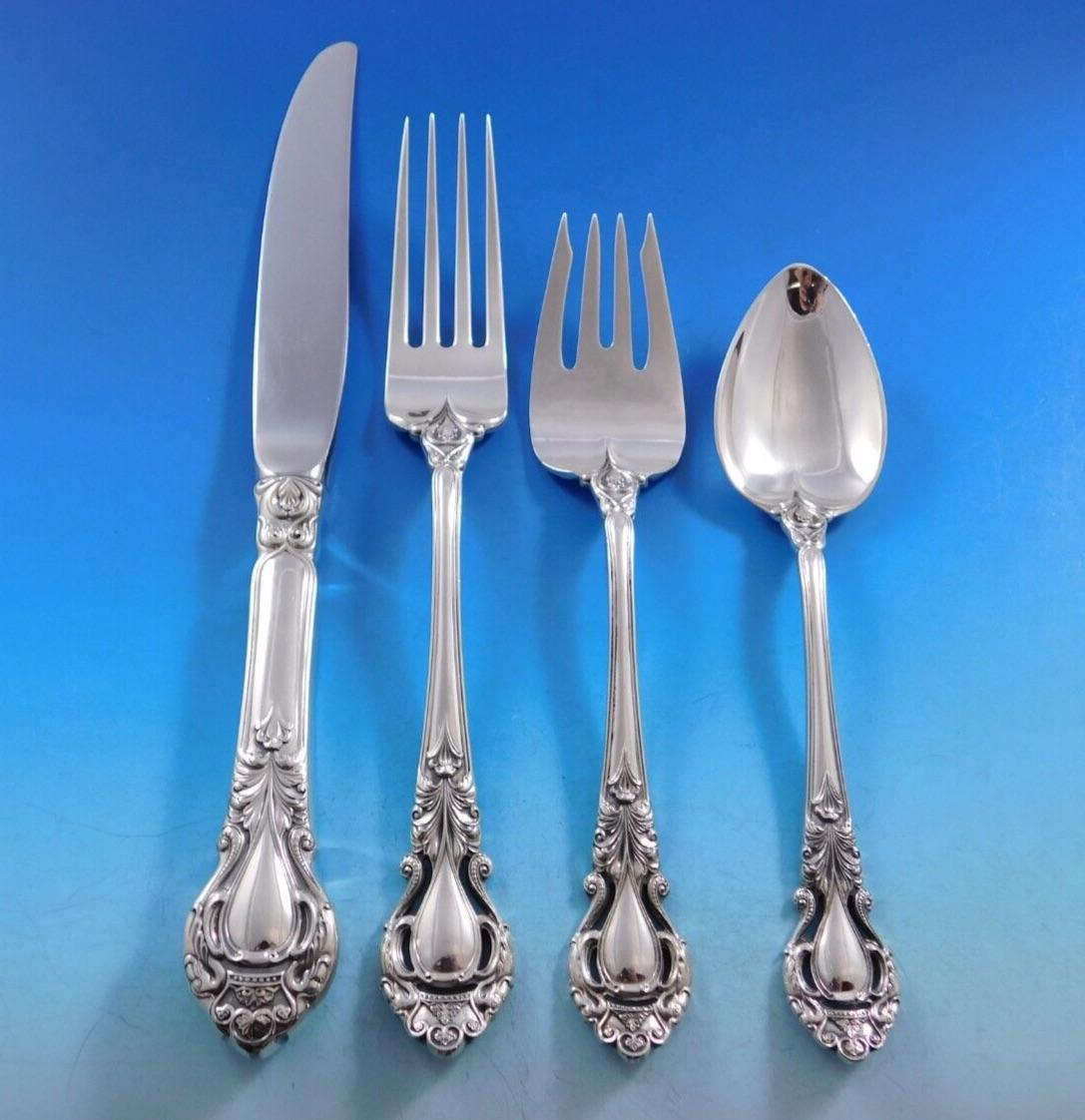 Argent sterling Royal Dynasty by Stieff Sterling Silver Flatware Set for 12 Service 60 pieces en vente