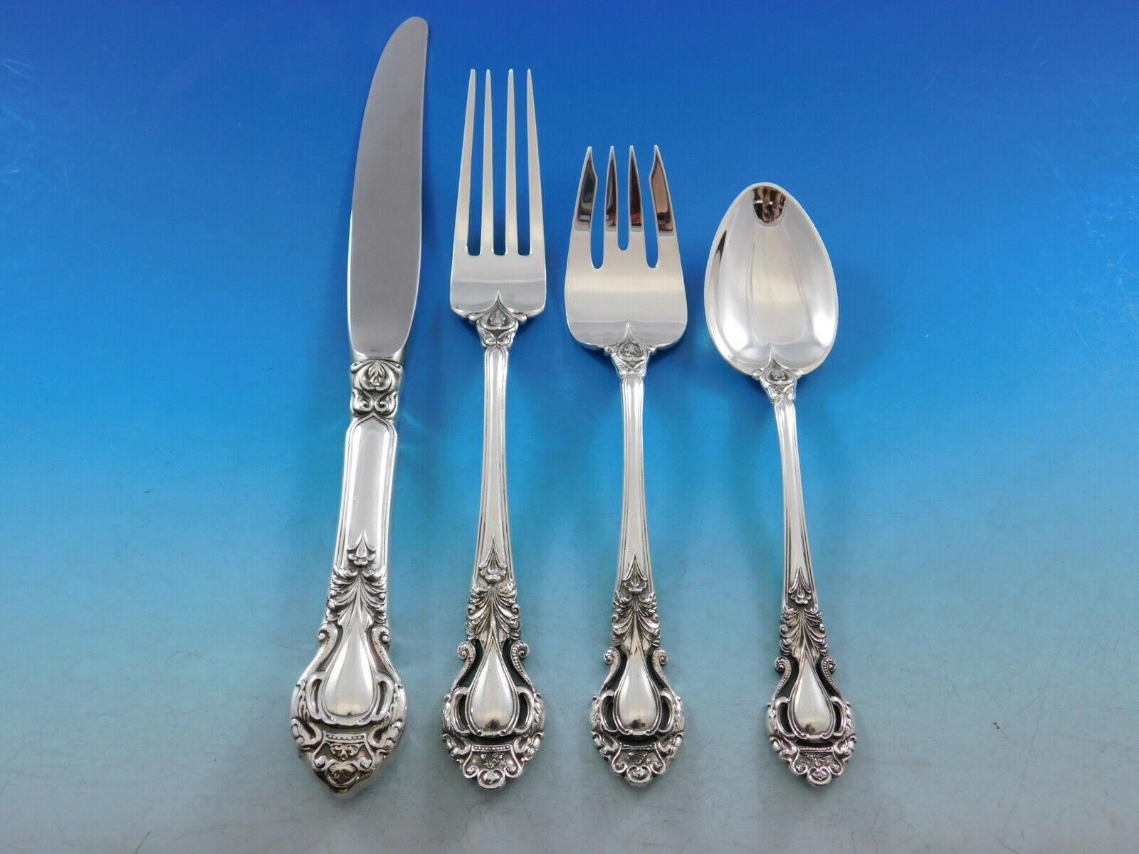 Royal Dynasty by Stieff Sterling Silver Flatware Set for 8 Service 45 Pcs In Excellent Condition For Sale In Big Bend, WI