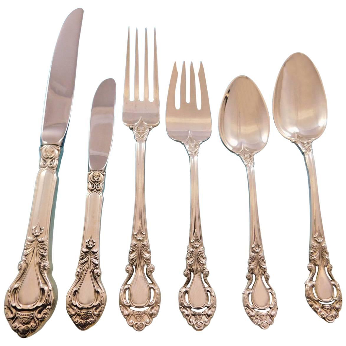 Royal Dynasty by Stieff Sterling Silver Flatware Set for 8 Service 53 pieces For Sale