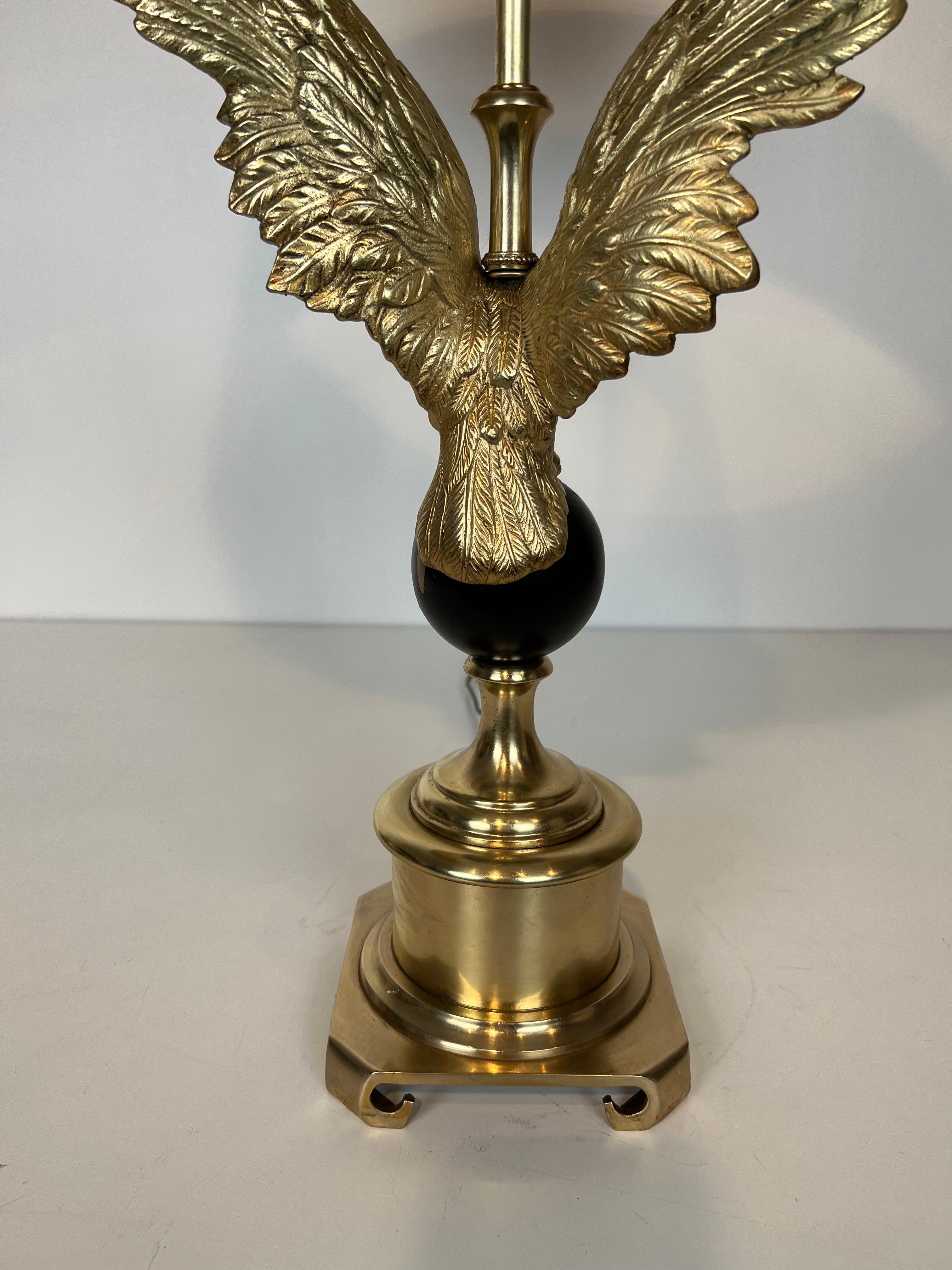 Royal Eagle Bronze Table Lamp in the Style of Maison Charles For Sale 9