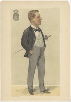 Royal Elegance: Prince Henry of Orleans, Fencing Nobleman, Vanity Fair 1897