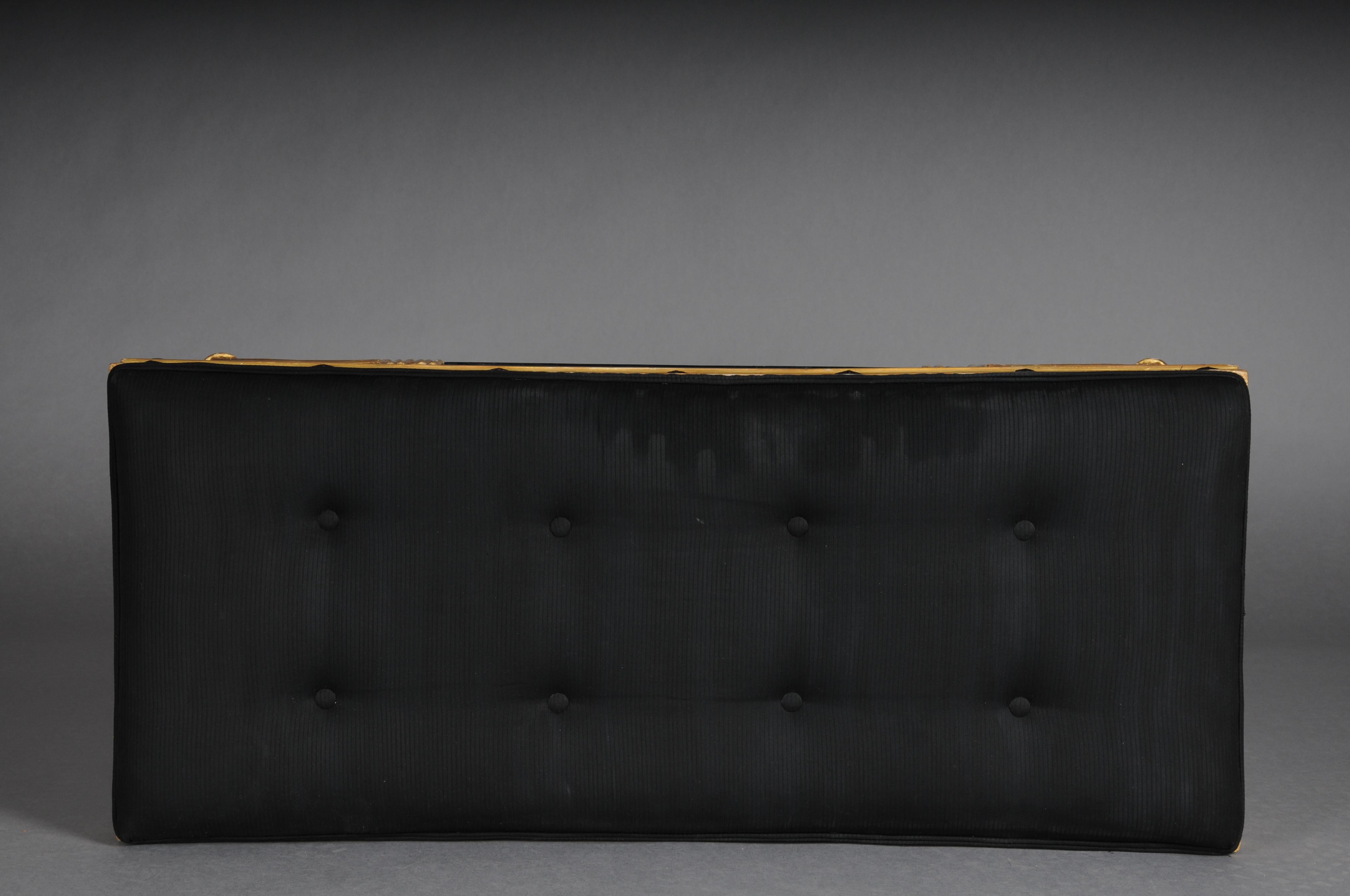 Royal Empire bench, gold-plated, black 7