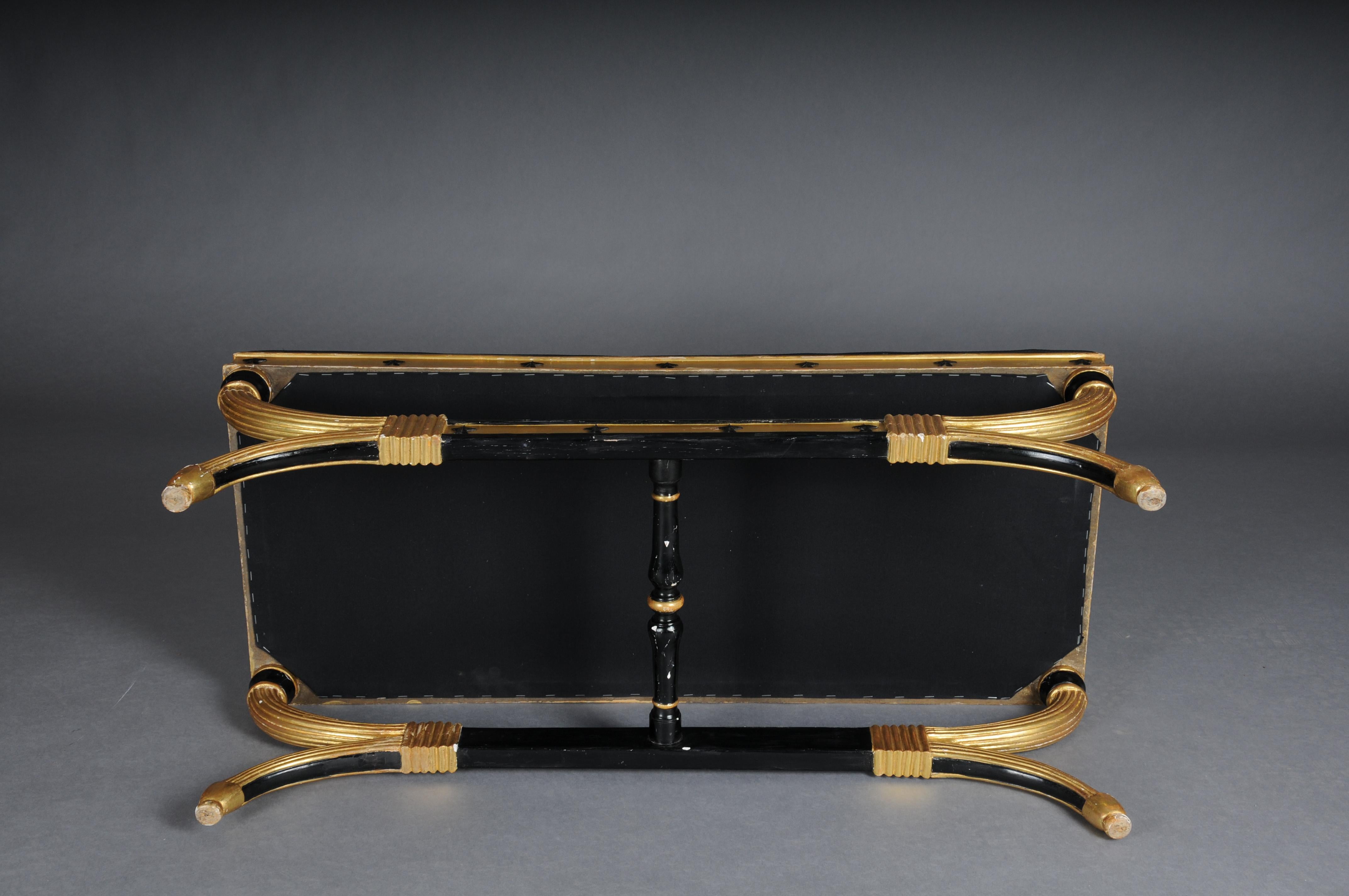 Royal Empire bench, gold-plated, black 9