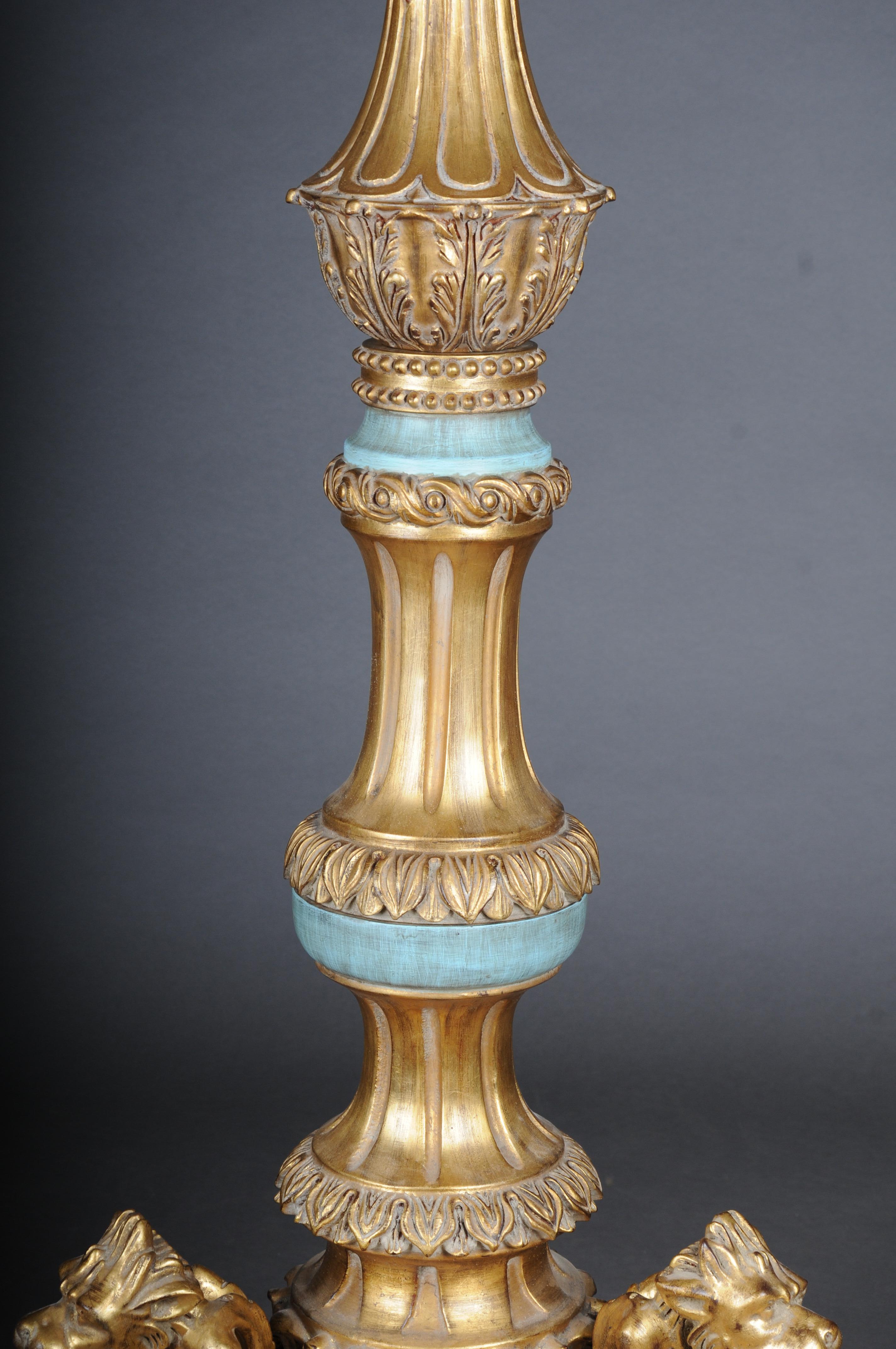 Piédestal colonne Royal Empire en bois massif et or en vente 4