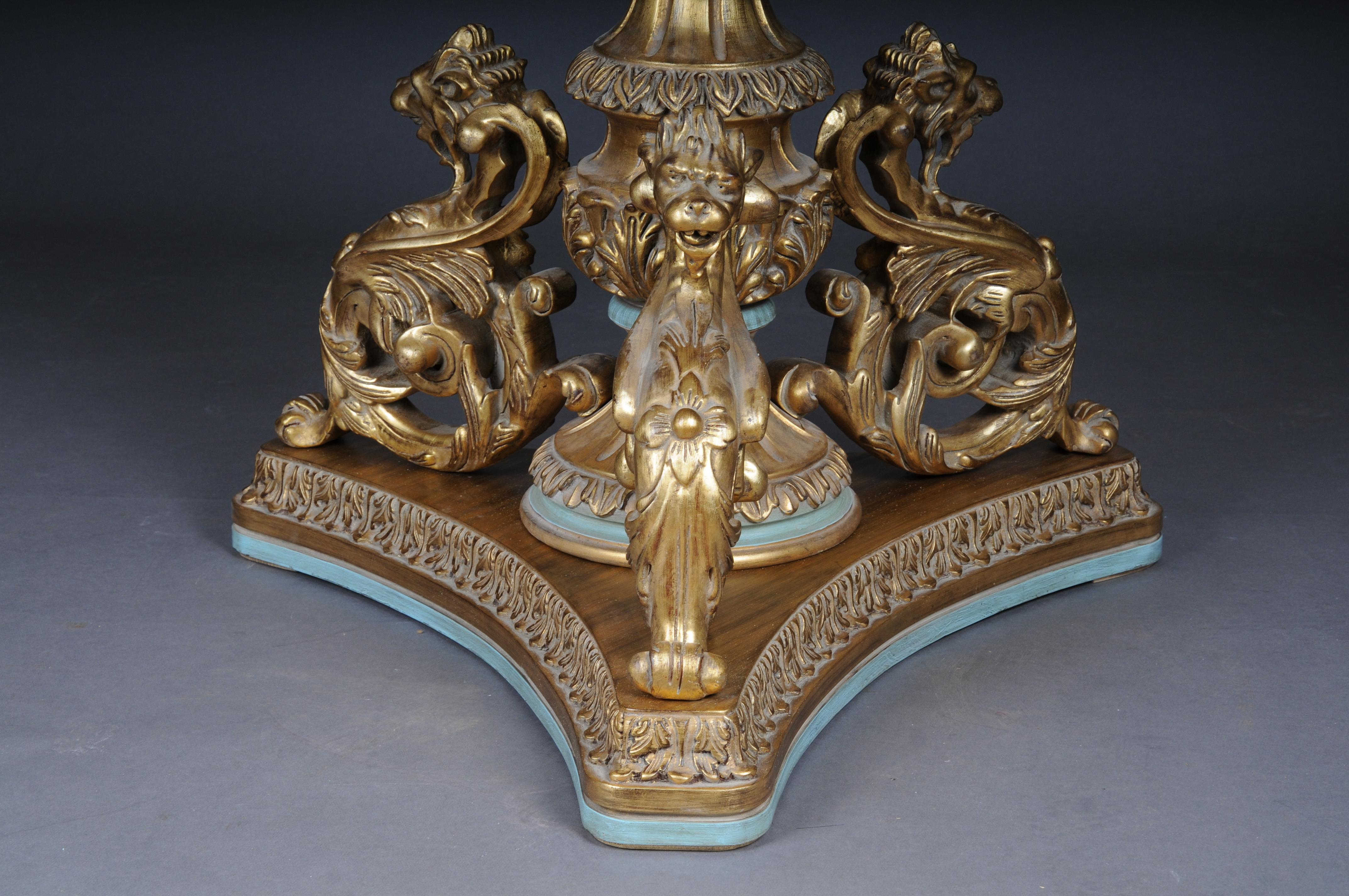 Royal Empire column pedestal, solid wood gold In Good Condition For Sale In Berlin, DE