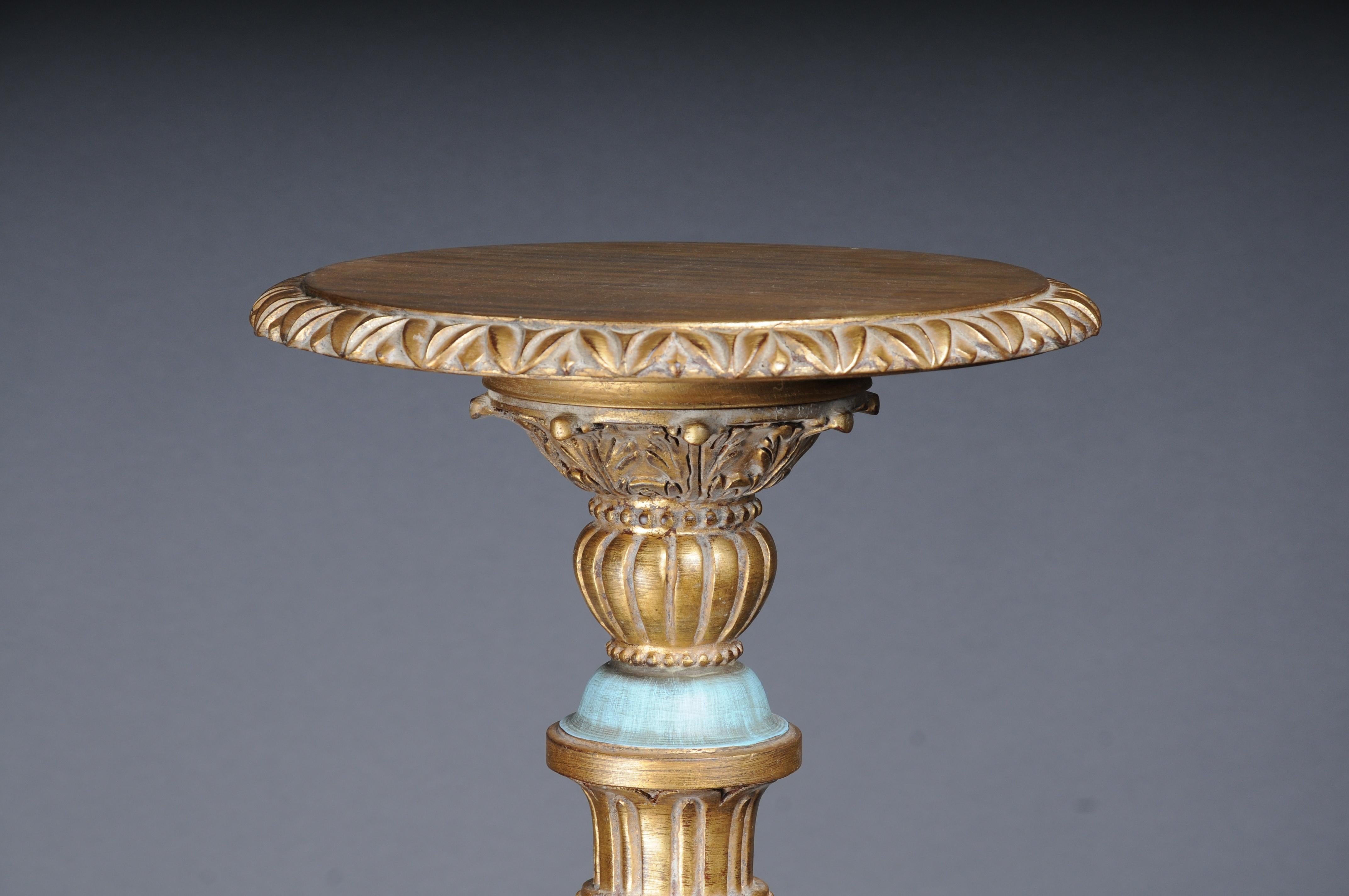 Royal Empire column pedestal, solid wood gold For Sale 2