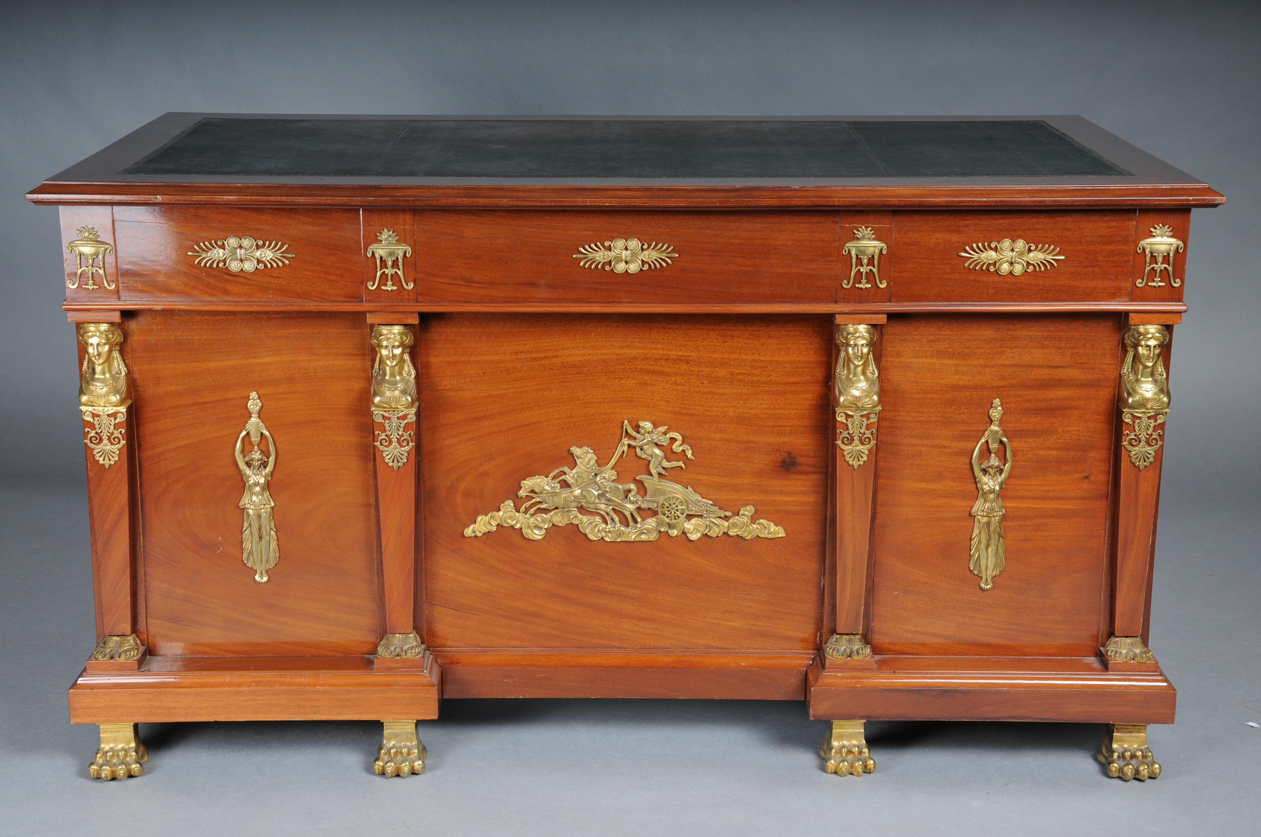 Royal Empire Desk/Bureau Plat, Gilt Bronze, 19th Century For Sale 10
