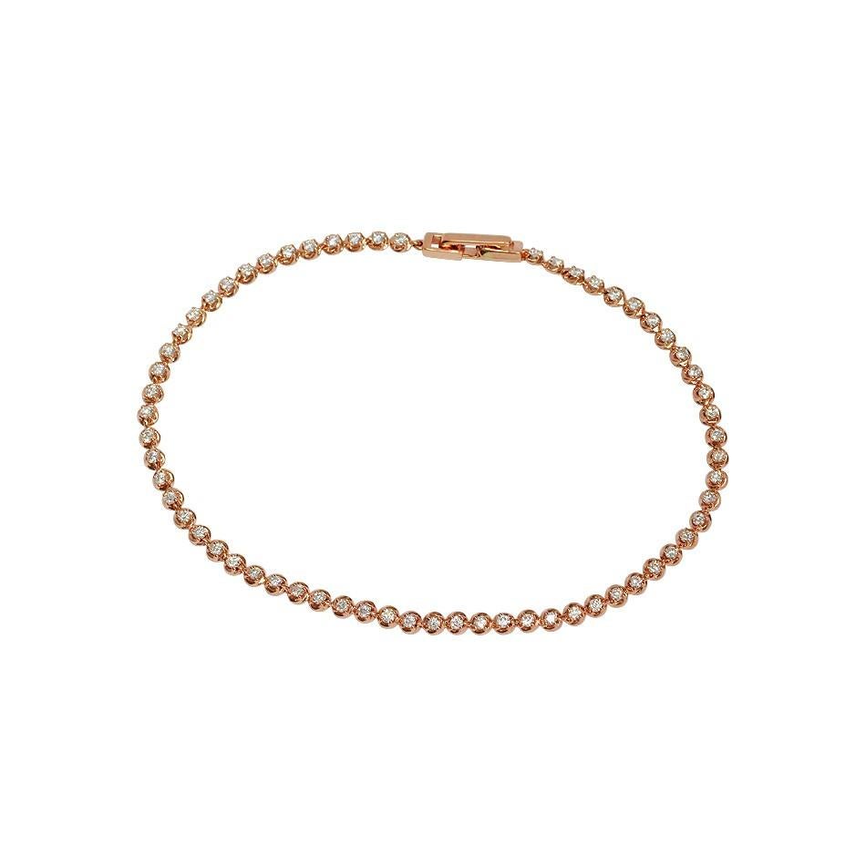 Pink Gold 14K Bracelet 

Diamond 62-RND-0,93-G/VS1A

Weight 3.28 grams
Length 18,5 cm

With a heritage of ancient fine Swiss jewelry traditions, NATKINA is a Geneva based jewellery brand, which creates modern jewellery masterpieces suitable for