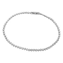 Royal Fine Jewelry White Diamond White 14 Karat Gold Tennis Bracelet