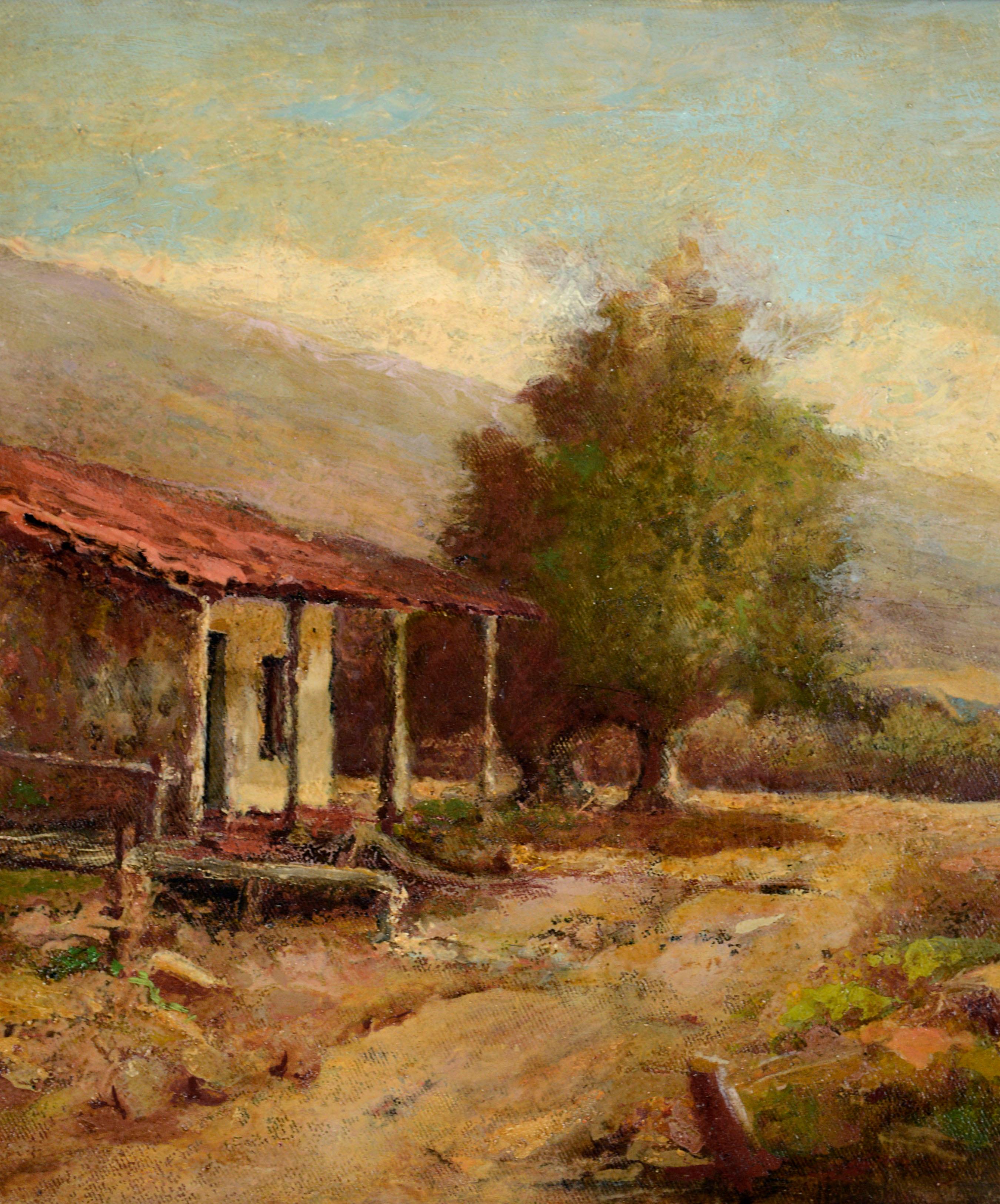 Vecchio Adobe, paesaggio delle colline californiane dei primi del Novecento di Royal Frank Rollins 2