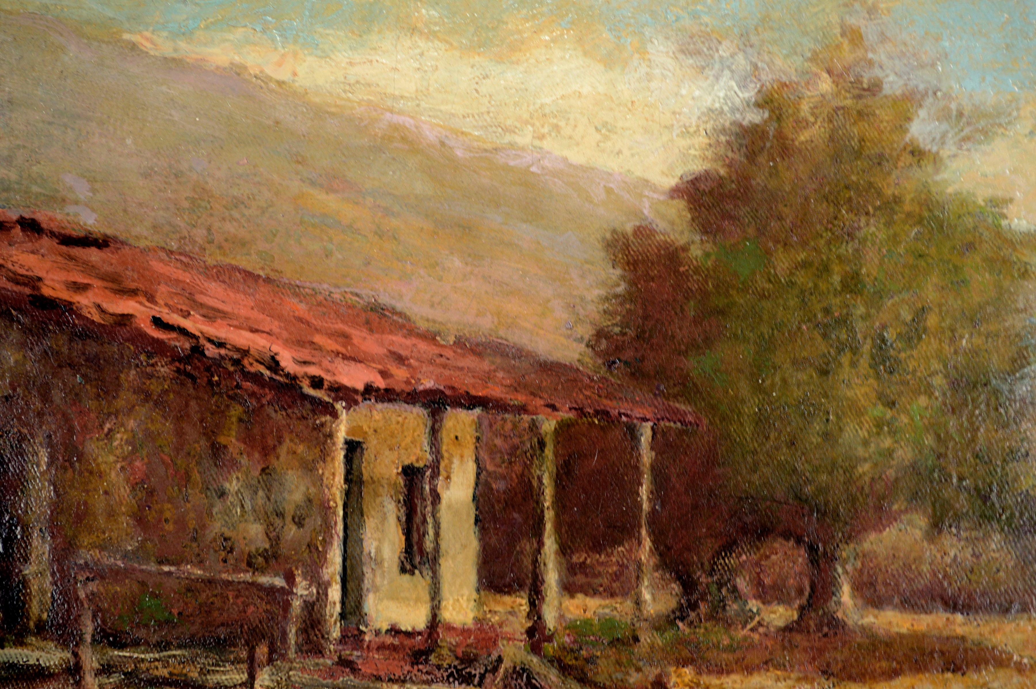 Vecchio Adobe, paesaggio delle colline californiane dei primi del Novecento di Royal Frank Rollins 3
